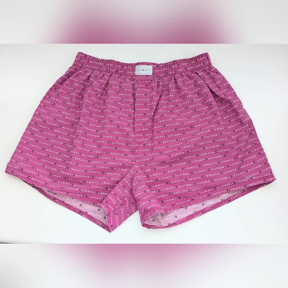 Tommy Hilfiger (Size Large) UNISEX Pink Logo Boxer Shorts/Pyjama Bottoms - Picture 1 of 10